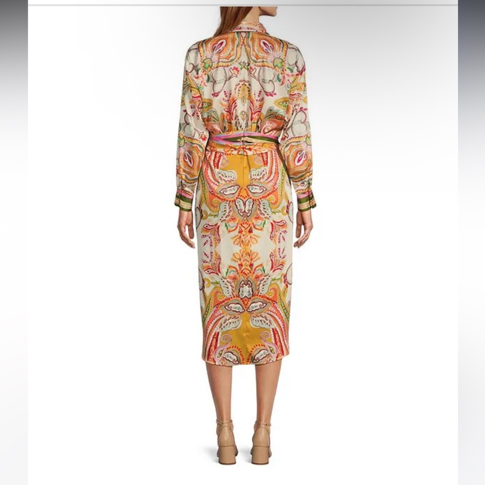 NWT Antonio Melani Roxanne Paisley Long Sleeve Midi Dress - Picture 2 of 7